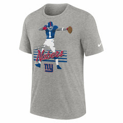 Malik Nabers New York Giants Player Graphic T-Shirt - Heather Gray - Nike