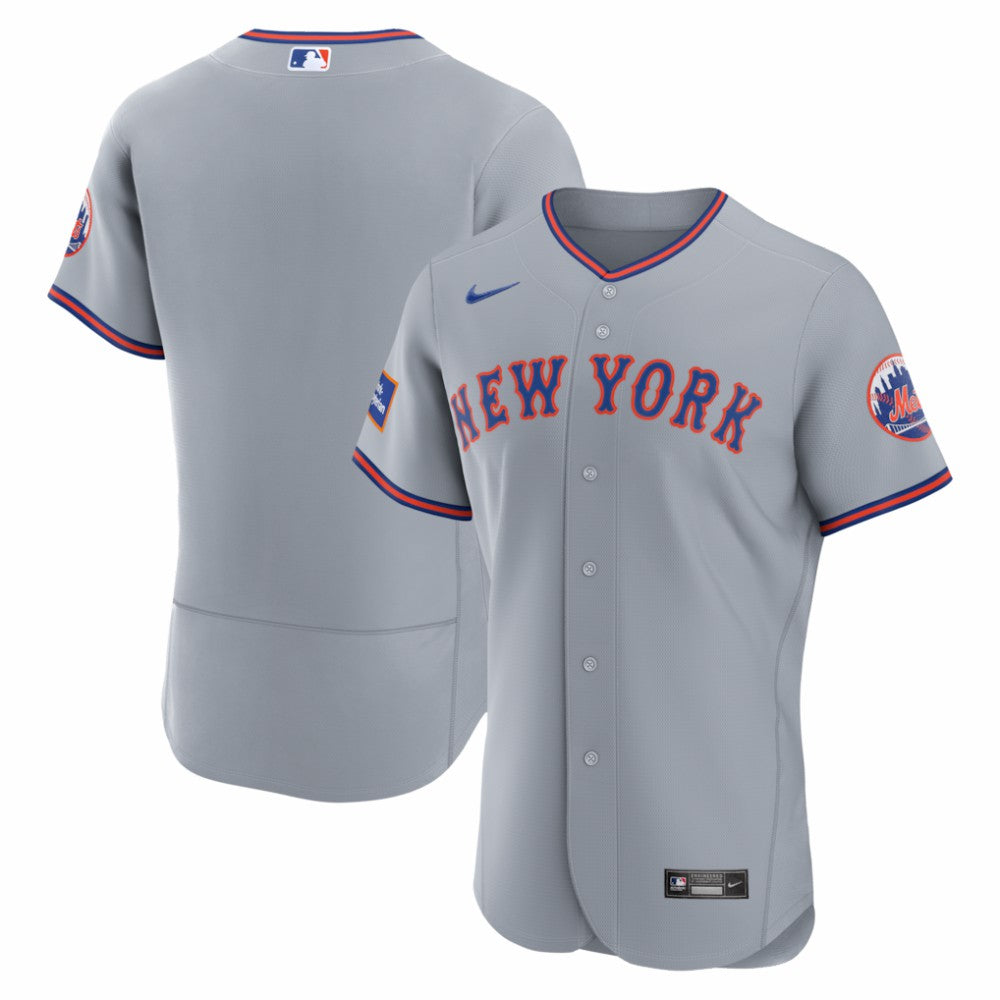 New York Mets Nike Road Sponsor Patch Authentic Jersey Outlet
