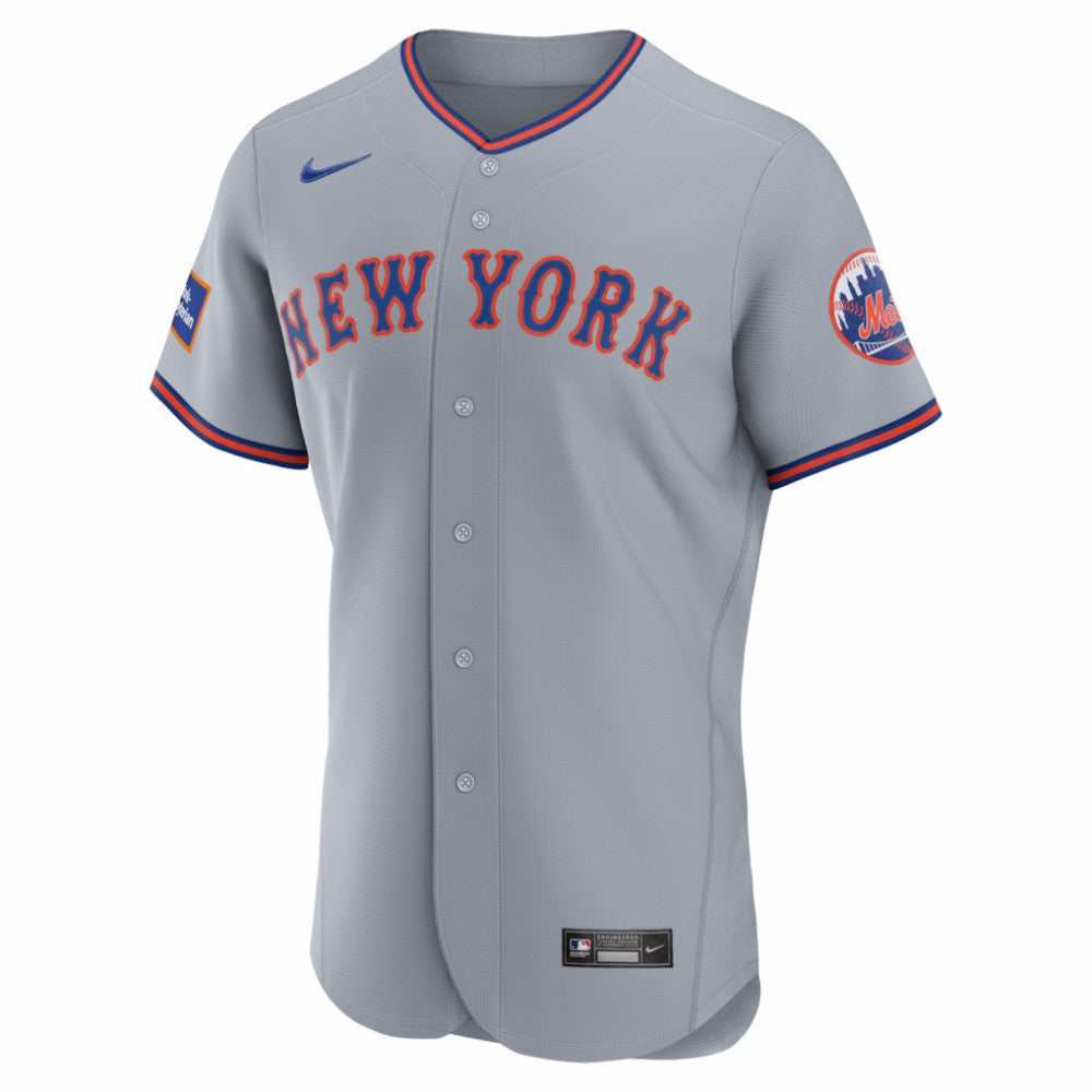New York Mets Nike Road Sponsor Patch Authentic Jersey Outlet