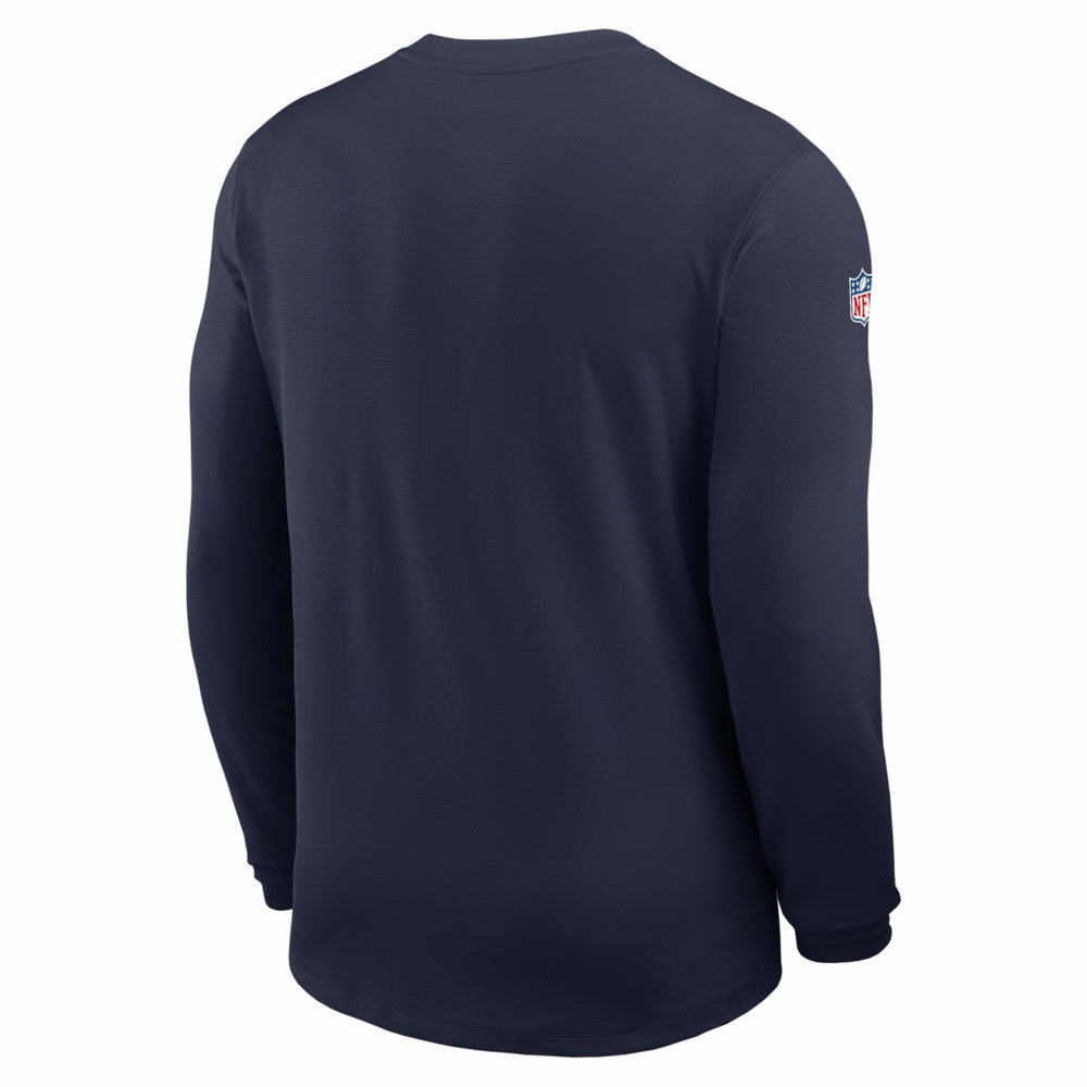 Dallas Cowboys Sideline Coach UV Dri-FIT Long Sleeve Shirt - Navy - Nike