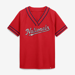 Washington Nationals Fanatics Women's Diva Race Ahead Raglan V-Neck T-Shirt Near Me