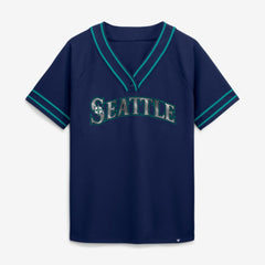 Seattle Mariners Fanatics Women's Diva Race Ahead Raglan V-Neck T-Shirt Online