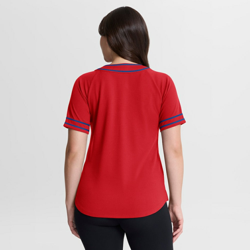 Philadelphia Phillies Fanatics Women's Diva Race Ahead Raglan V-Neck T-Shirt for sale