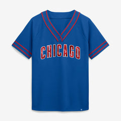 Chicago Cubs Fanatics Women's Diva Race Ahead Raglan V-Neck T-Shirt Outlet