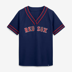Boston Red Sox Fanatics Women's Diva Race Ahead Raglan V-Neck T-Shirt Discount