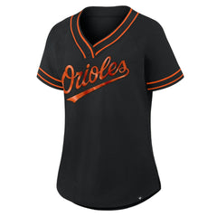Baltimore Orioles Fanatics Women's Diva Race Ahead Raglan V-Neck T-Shirt Sale