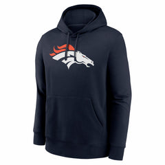 Bo Nix Denver Broncos Name & Number Fleece Hoodie - Navy - Nike