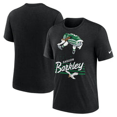 Saquon Barkley Philadelphia Eagles Player Graphic T-Shirt - Heather Black - Nike