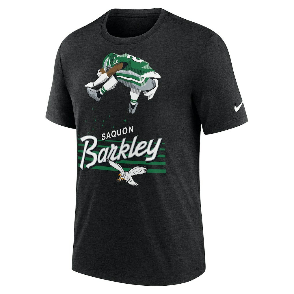 Saquon Barkley Philadelphia Eagles Player Graphic T-Shirt - Heather Black - Nike