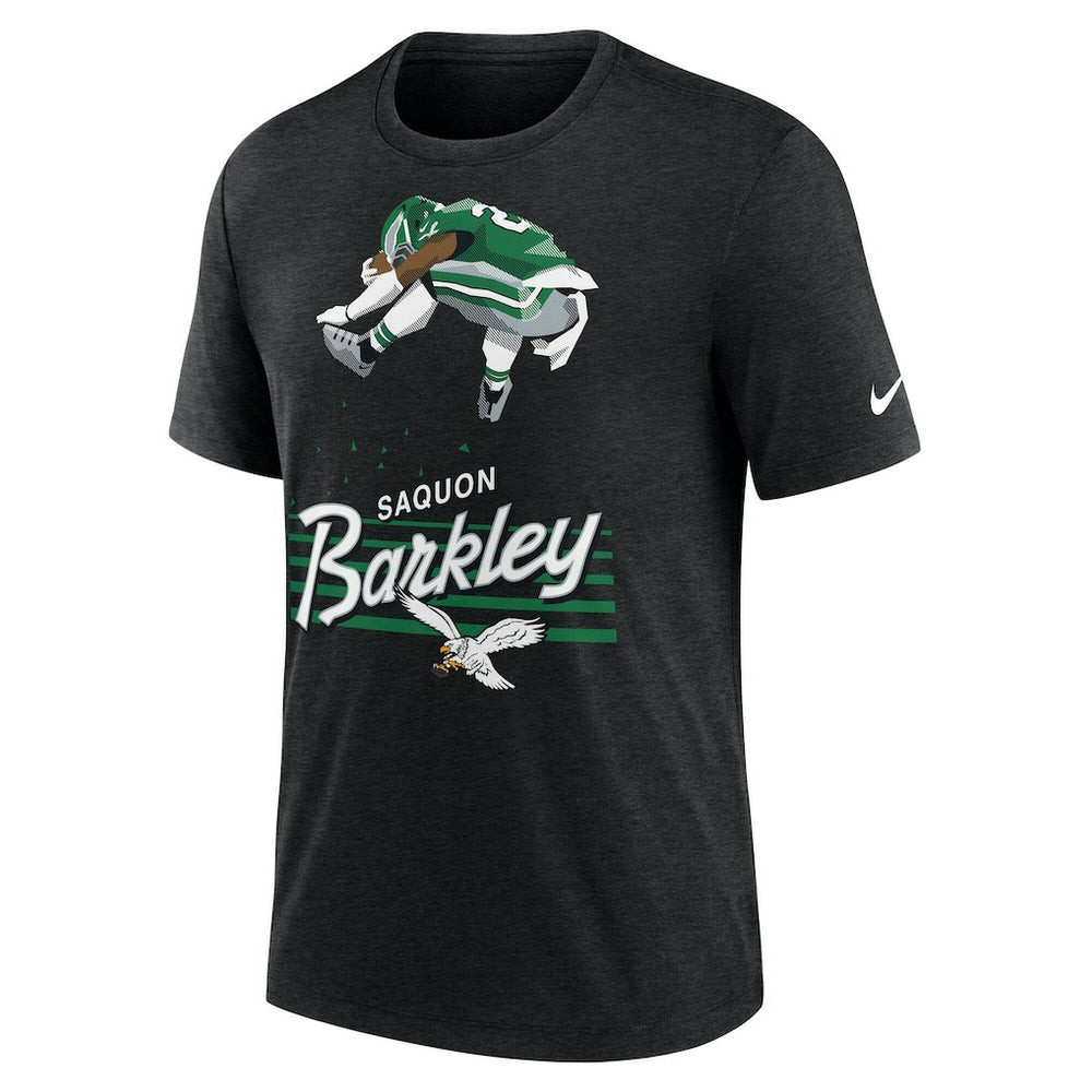 Saquon Barkley Philadelphia Eagles Player Graphic T-Shirt - Heather Black - Nike