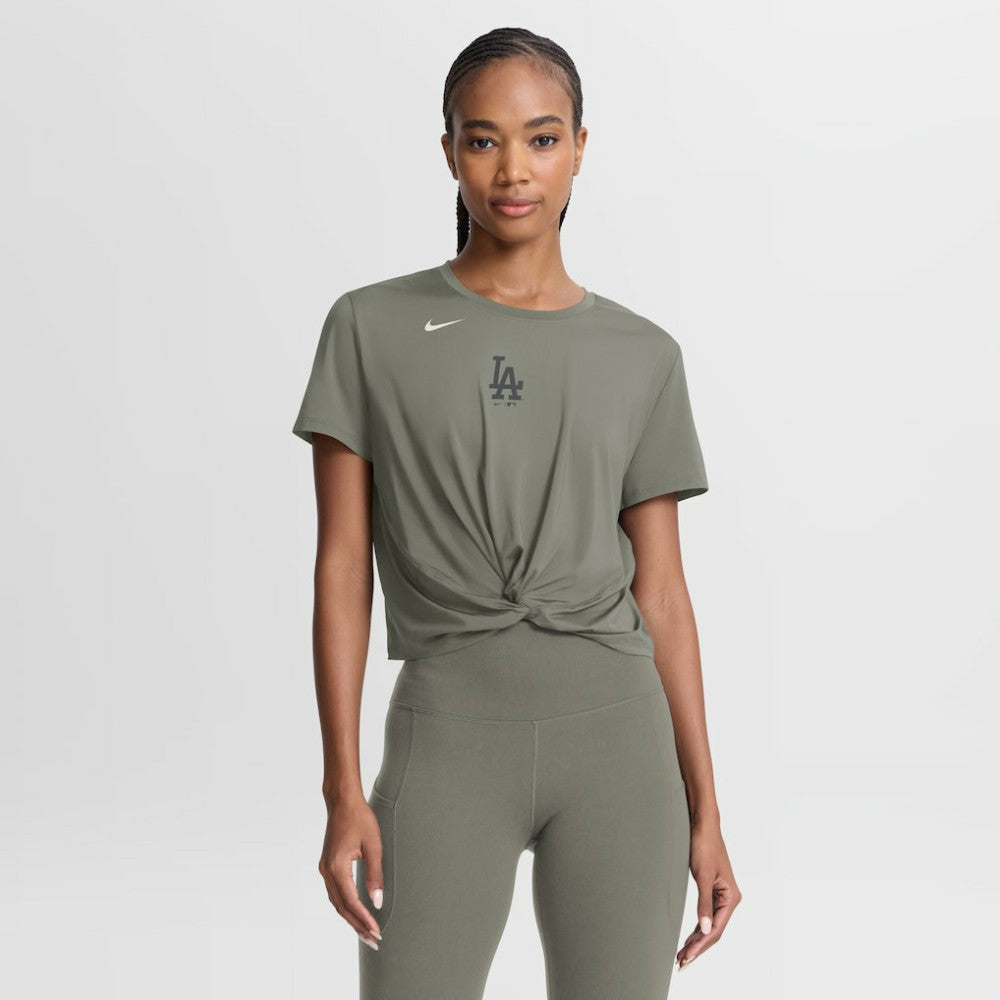 Los Angeles Dodgers Nike Women's One Twist Dri-FIT Cropped T-Shirt Sale