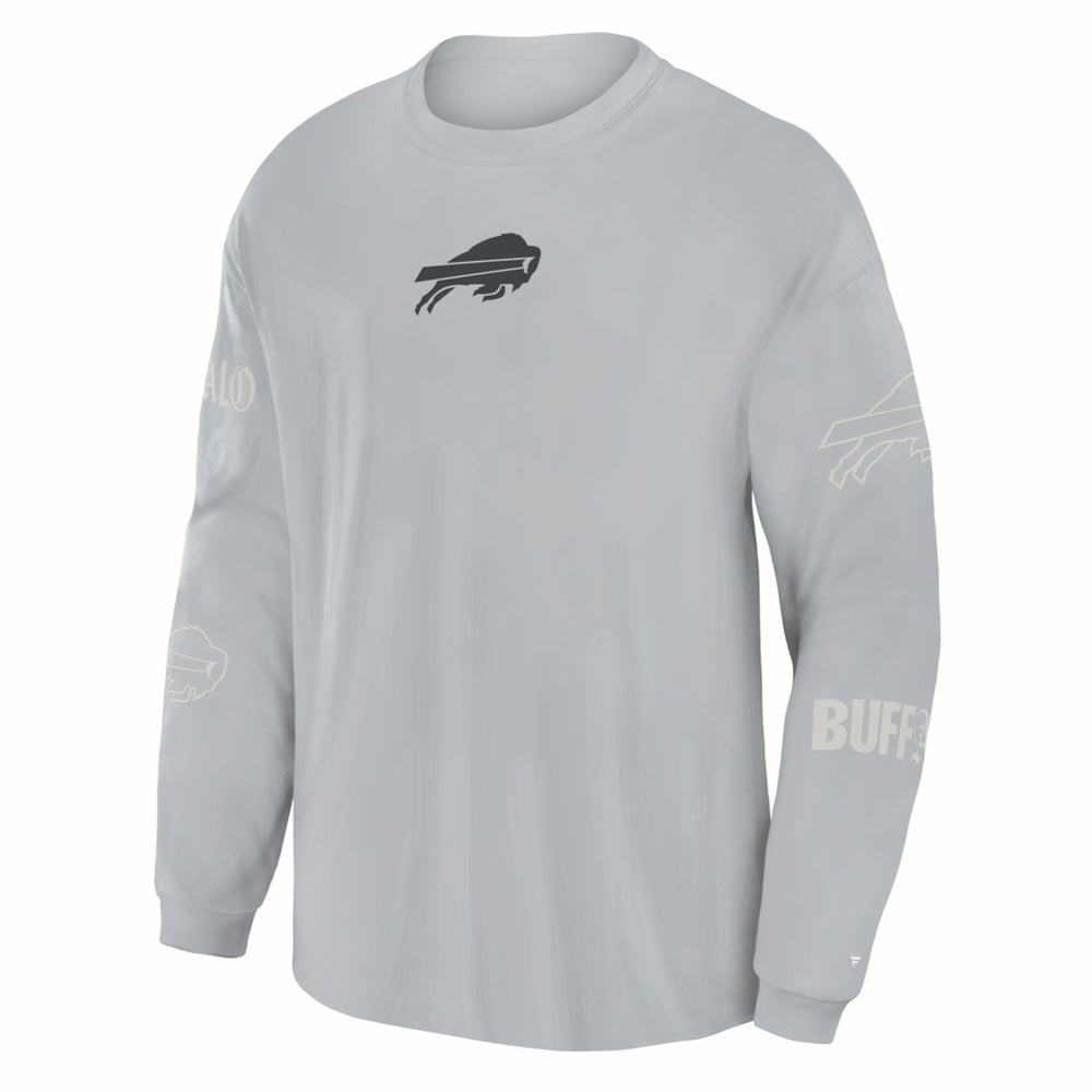 Buffalo Bills Oversized Type Play Long Sleeve T-Shirt - Gray - Fanatics