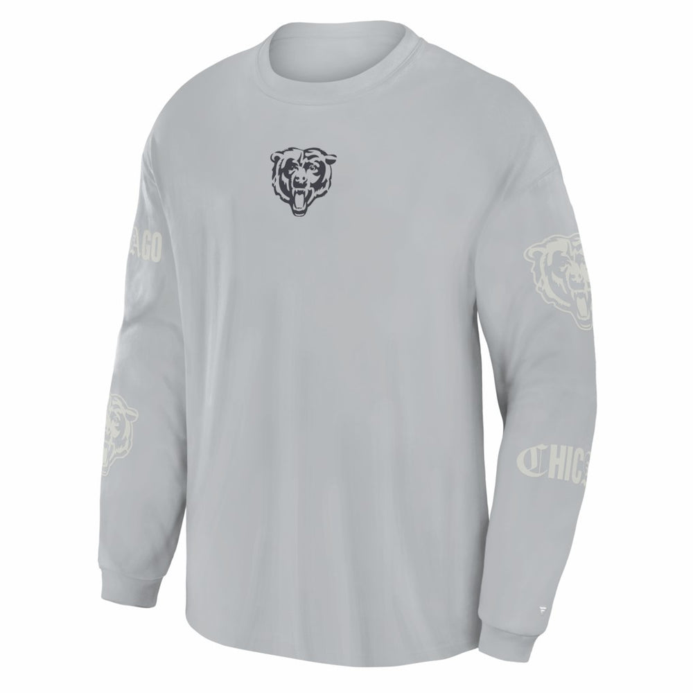 Chicago Bears Oversized Type Play Long Sleeve T-Shirt - Gray - Fanatics