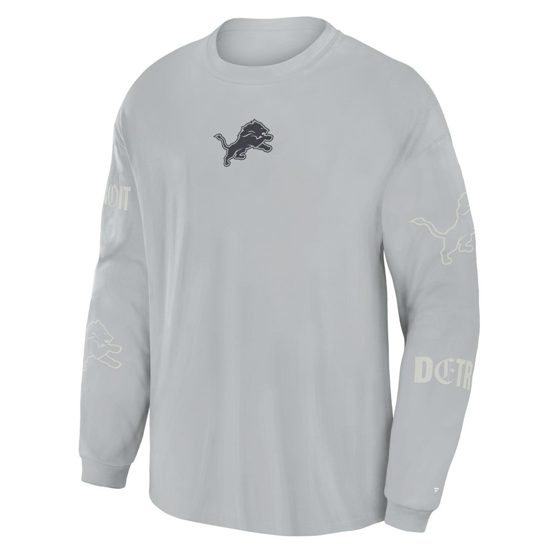 Detroit Lions Oversized Type Play Long Sleeve T-Shirt - Gray - Fanatics