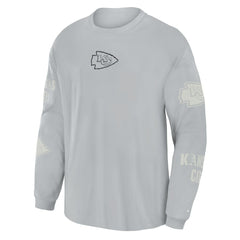 Kansas City Chiefs Oversized Type Play Long Sleeve T-Shirt - Gray - Fanatics
