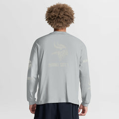 Minnesota Vikings Oversized Type Play Long Sleeve T-Shirt - Gray - Fanatics