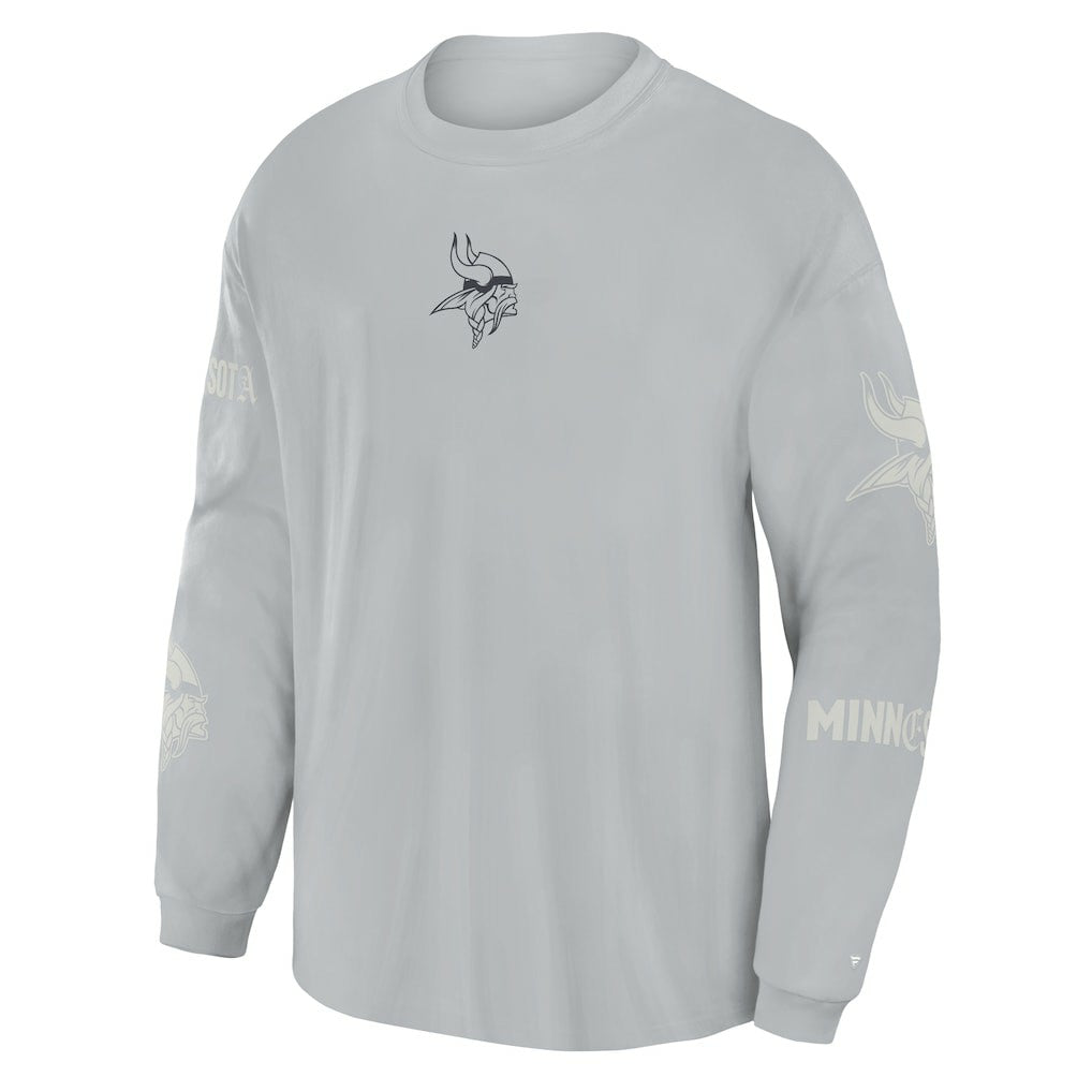 Minnesota Vikings Oversized Type Play Long Sleeve T-Shirt - Gray - Fanatics