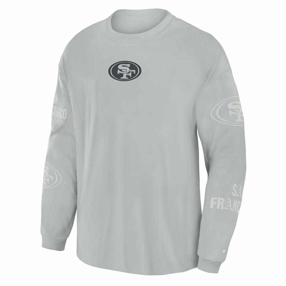 San Francisco 49ers Oversized Type Play Long Sleeve T-Shirt - Gray - Fanatics