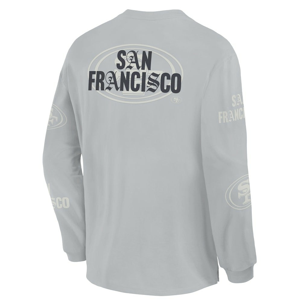 San Francisco 49ers Oversized Type Play Long Sleeve T-Shirt - Gray - Fanatics