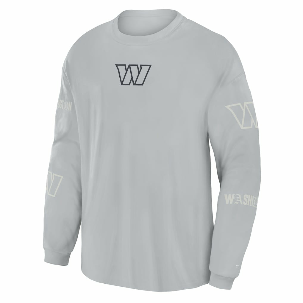 Washington Commanders Oversized Type Play Long Sleeve T-Shirt - Gray - Fanatics
