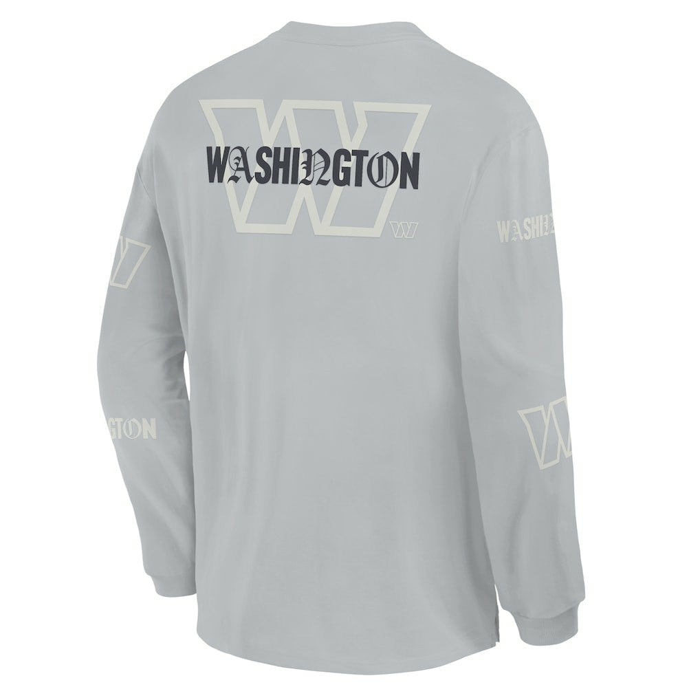 Washington Commanders Oversized Type Play Long Sleeve T-Shirt - Gray - Fanatics