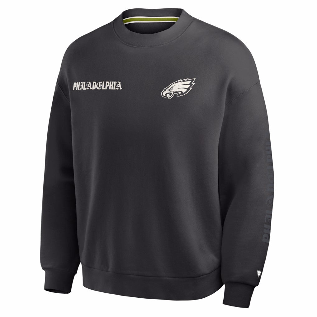 Philadelphia Eagles Oversized Type Play Multi Sweatshirt - Black - Fanatics