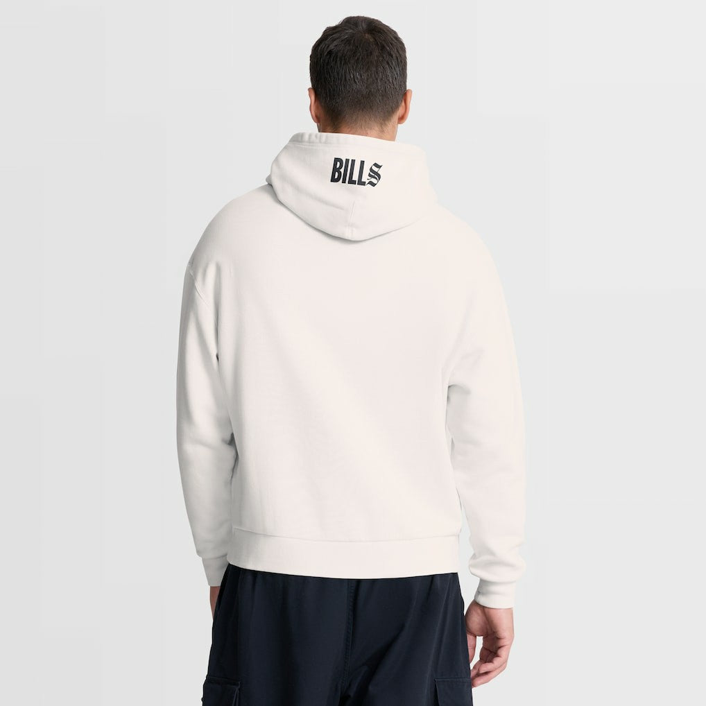 Buffalo Bills Oversized Type Play Location Hoodie - Cream - Fanatics