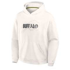 Buffalo Bills Oversized Type Play Location Hoodie - Cream - Fanatics