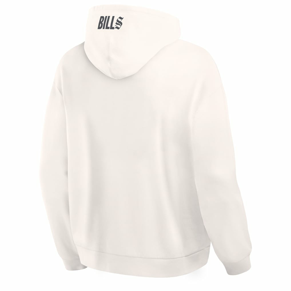 Buffalo Bills Oversized Type Play Location Hoodie - Cream - Fanatics
