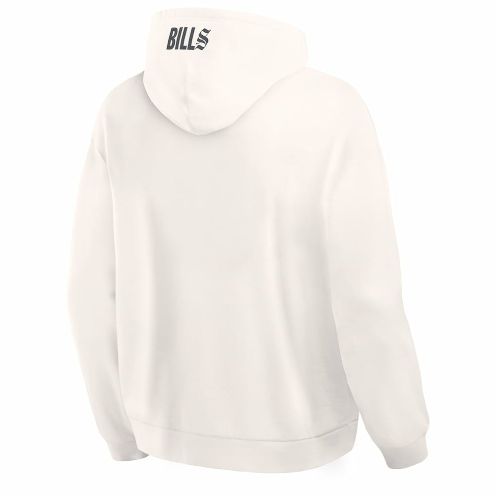 Buffalo Bills Oversized Type Play Location Hoodie - Cream - Fanatics