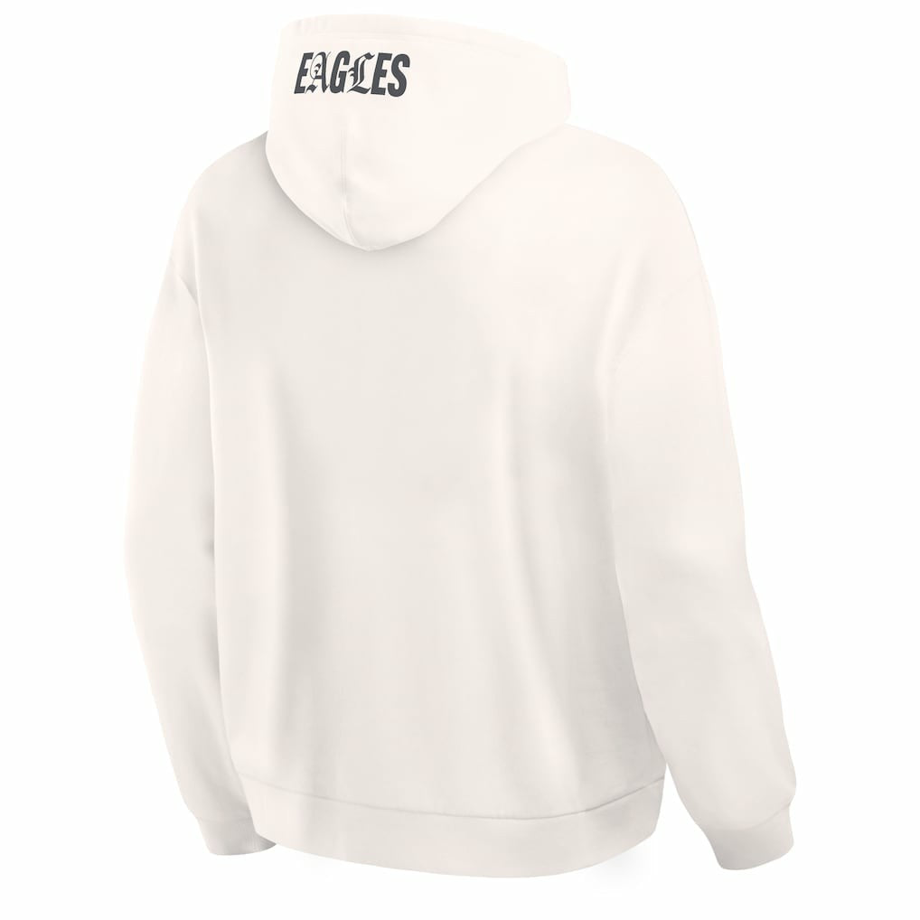 Philadelphia Eagles Oversized Type Play Location Hoodie - Cream - Fanatics