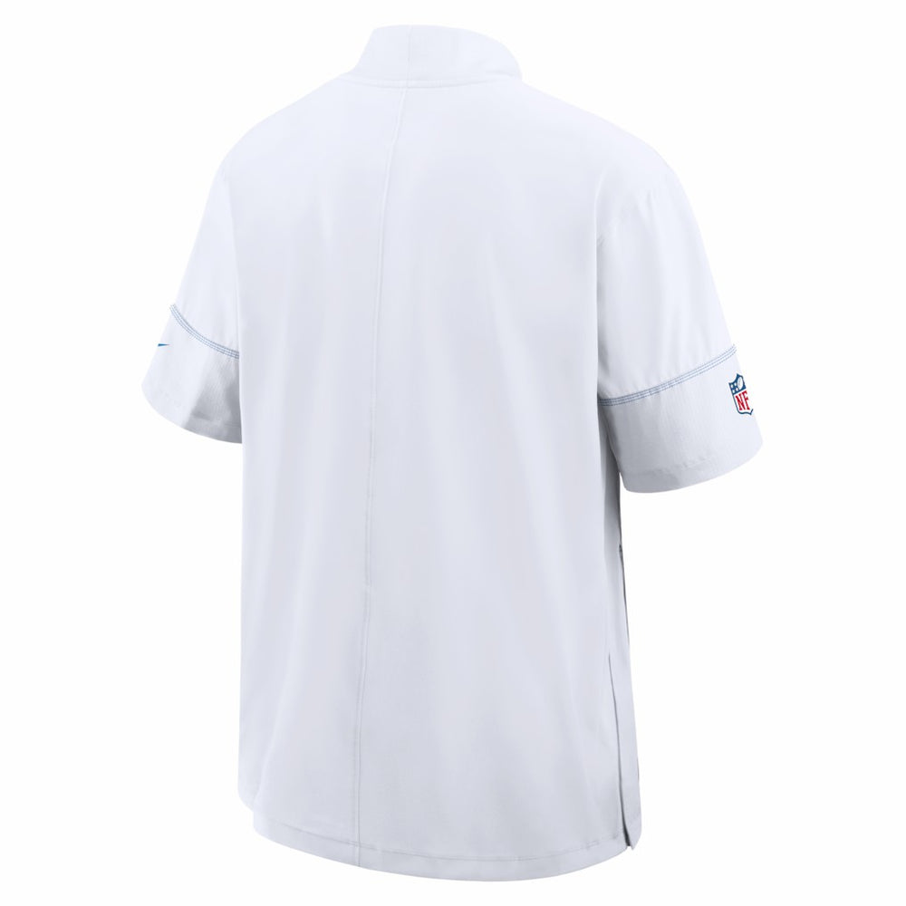 Los Angeles Chargers Sideline Short Sleeve Quarter-Zip Coach Jacket - White - Nike