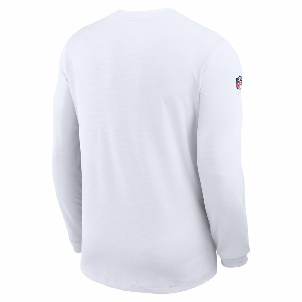 Dallas Cowboys Sideline Coach UV Dri-FIT Long Sleeve Shirt - White - Nike