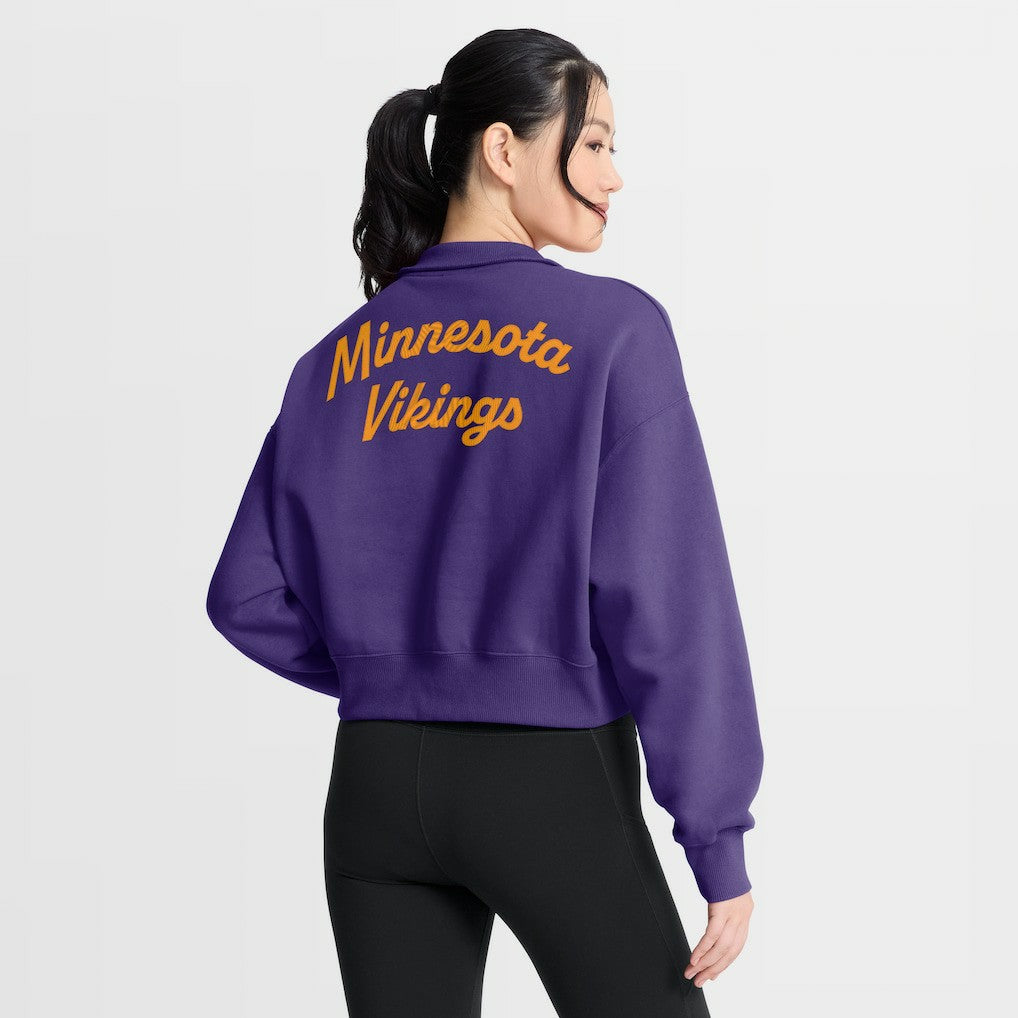 Minnesota Vikings Women's Phoenix Fleece Quarter-Zip Sweatshirt - Purple - Nike