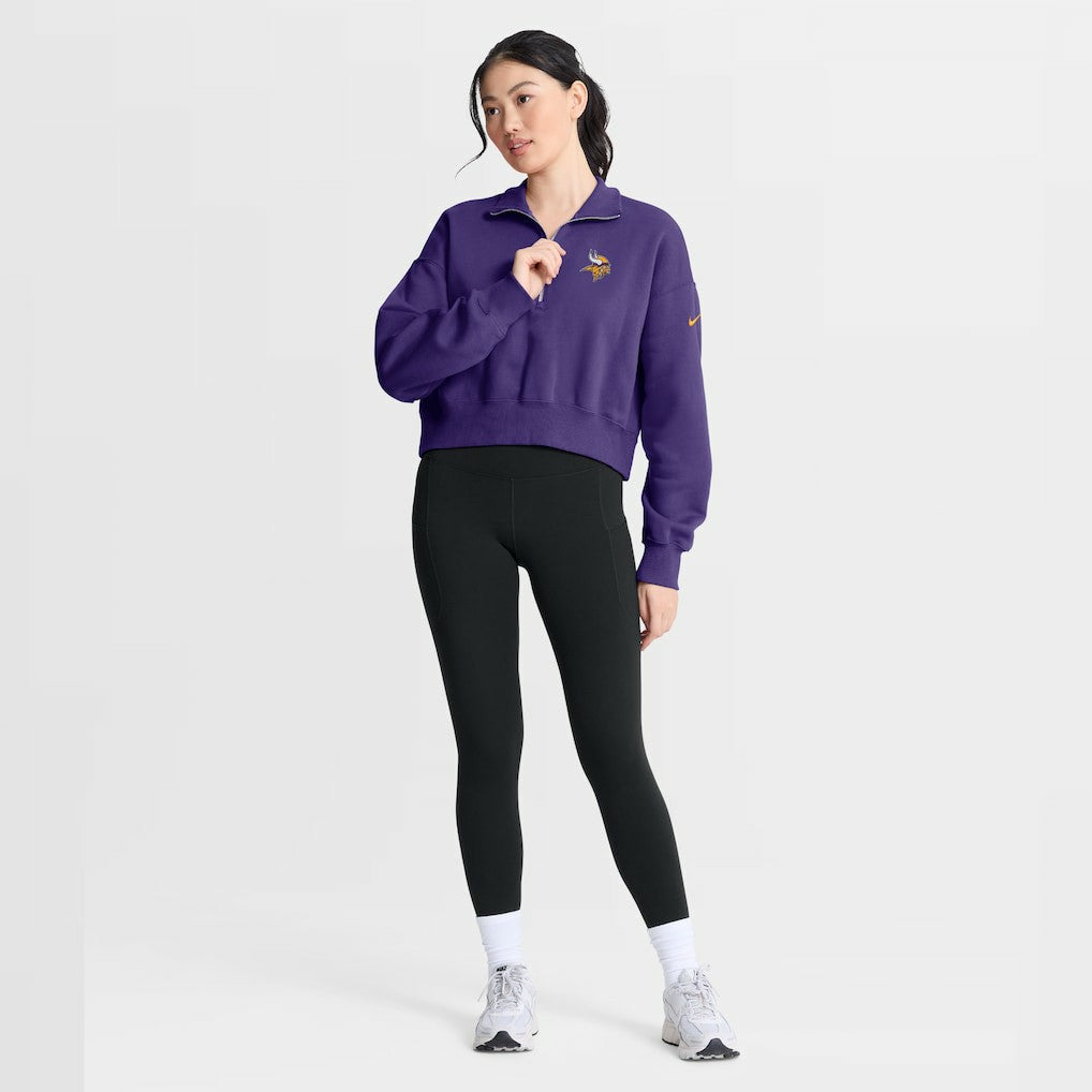 Minnesota Vikings Women's Phoenix Fleece Quarter-Zip Sweatshirt - Purple - Nike