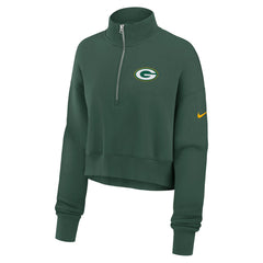 Green Bay Packers Women's Phoenix Fleece Quarter-Zip Sweatshirt - Green - Nike