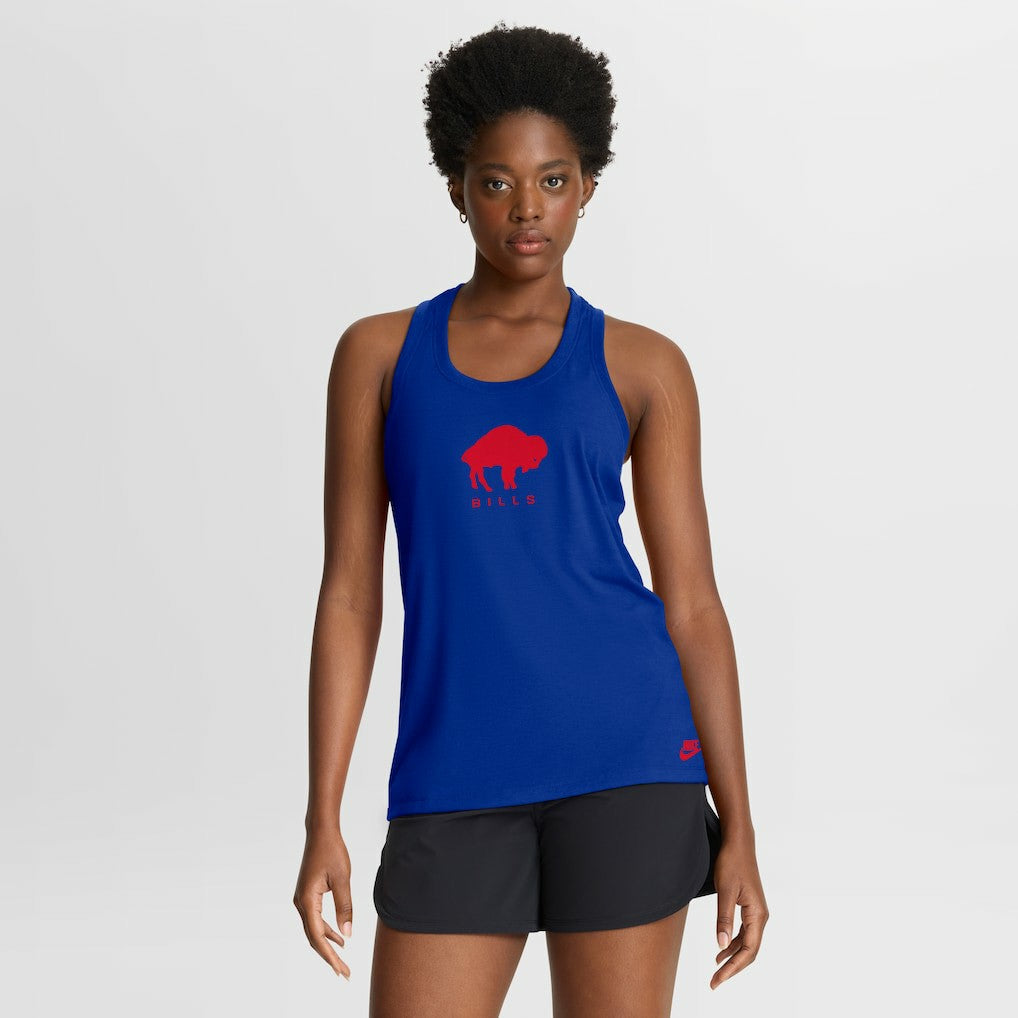 Buffalo Bills Women's Hurry Up Tri-Blend Dri-FIT Tank Top - Royal - Nike