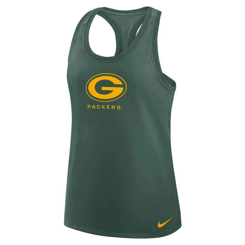 Green Bay Packers Women's Hurry Up Tri-Blend Dri-FIT Tank Top - Green - Nike