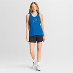 Detroit Lions Women's Hurry Up Tri-Blend Dri-FIT Tank Top - Blue - Nike