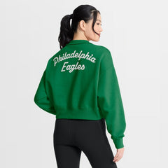 Philadelphia Eagles Women's Phoenix Fleece Quarter-Zip Sweatshirt - Kelly Green - Nike