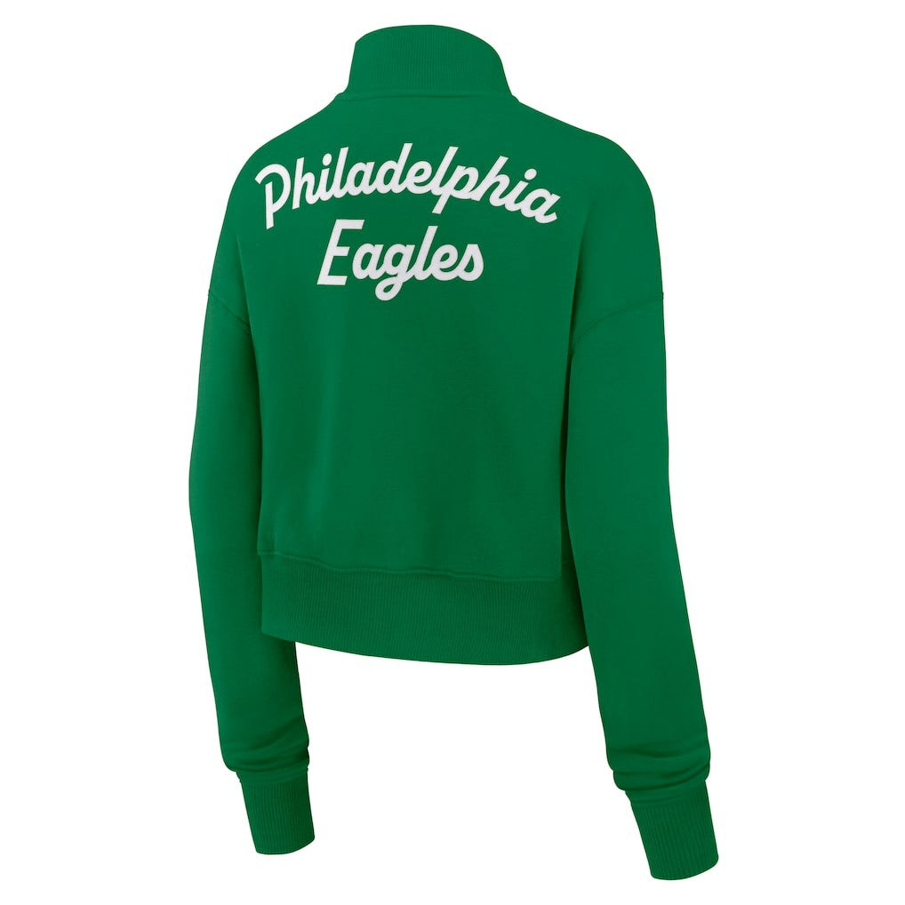 Philadelphia Eagles Women's Phoenix Fleece Quarter-Zip Sweatshirt - Kelly Green - Nike