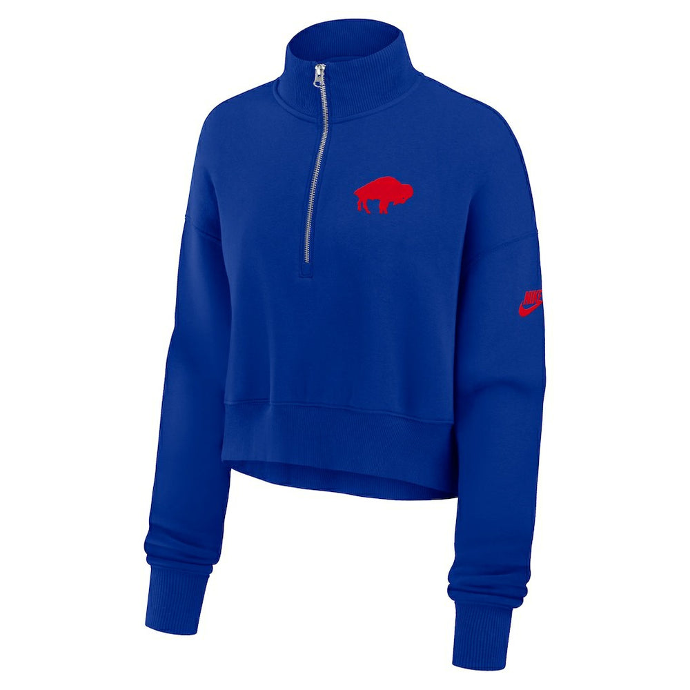Buffalo Bills Women's Phoenix Fleece Quarter-Zip Sweatshirt - Royal - Nike