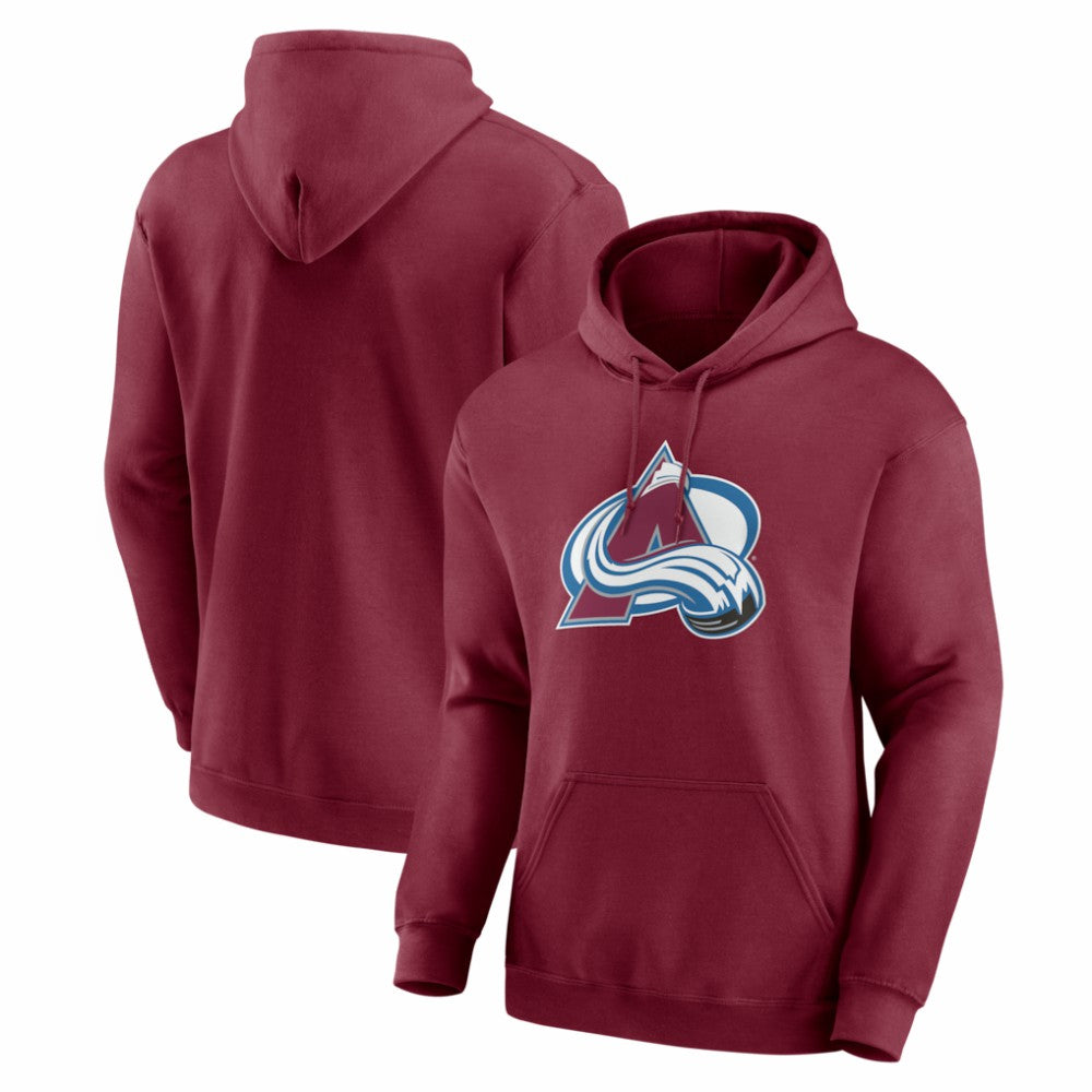 Colorado Avalanche Logo Athletic Essential Hoodie - Burgundy | NHL Clearance