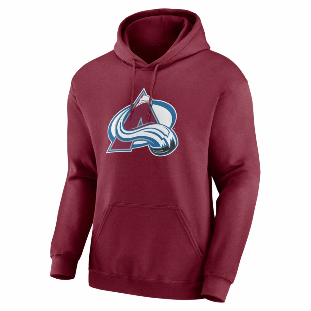 Colorado Avalanche Logo Athletic Essential Hoodie - Burgundy | NHL Clearance