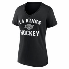 Los Angeles Kings Logo Athletic Women's Arch Victory V-Neck T-Shirt - Black | NHL near me