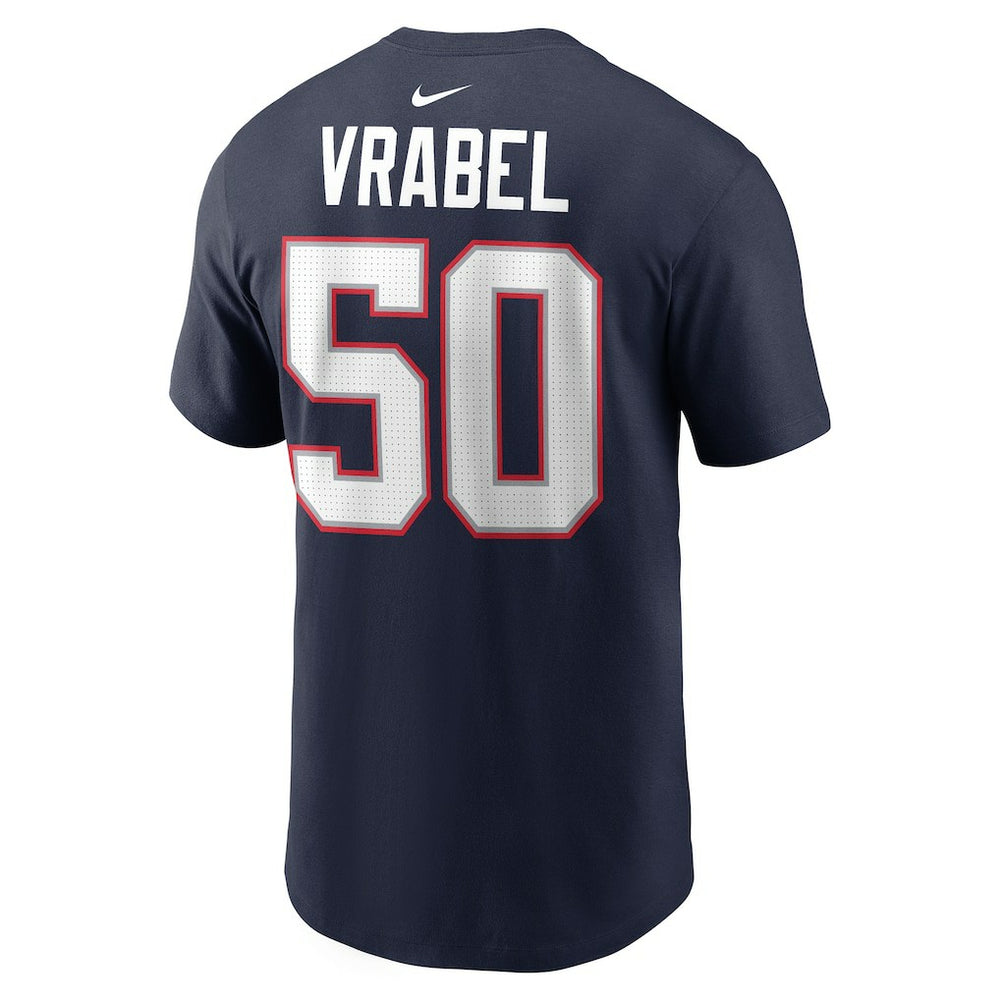 Mike Vrabel New England Patriots Retired Player Name & Number T-Shirt - Navy - Nike