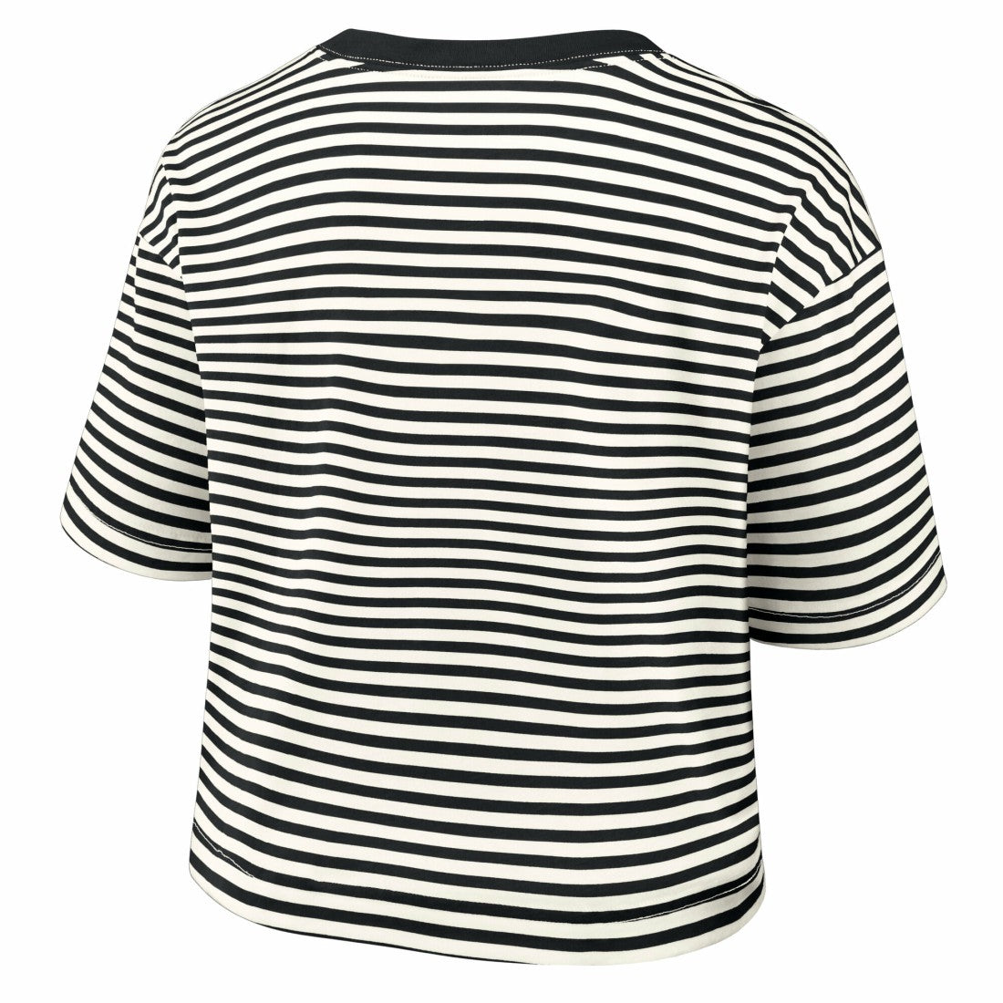 Detroit Lions Women's Striped Cropped T-Shirt - Black/Cream - Nike