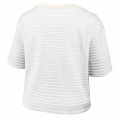 Buffalo Bills Women's Striped Cropped T-Shirt - White/Cream - Nike