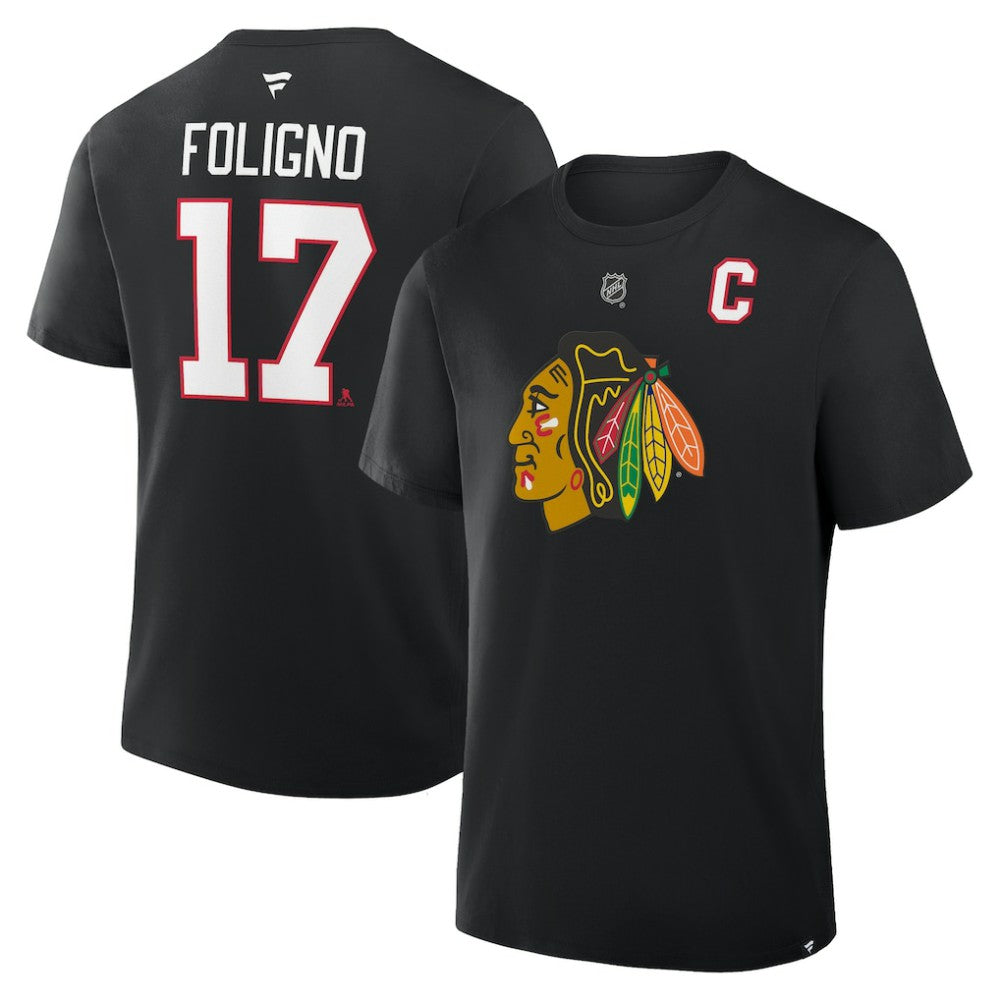 Nick Foligno Chicago Blackhawks Fanatics Authentic Stack Name & Number T-Shirt - Black | Fanatics discount