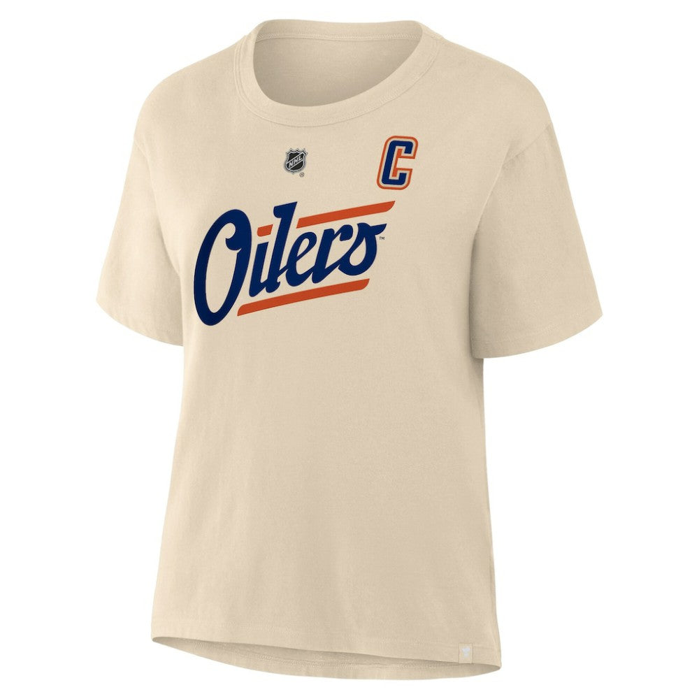 Connor McDavid Edmonton Oilers Fanatics Women's Alternate Name & Number T-Shirt - Beige | Fanatics discount